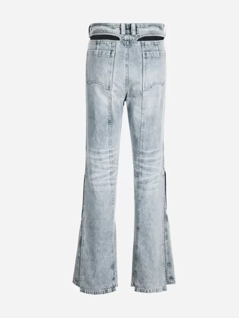 Women C2H4 005 - Layering Paneled Cut-Out Jeans