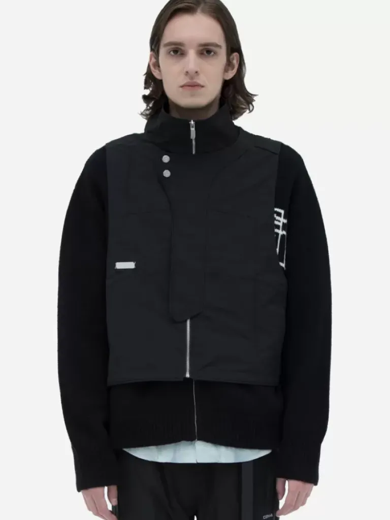 Men C2H4 002 - Memory Nylon Layered Sweater