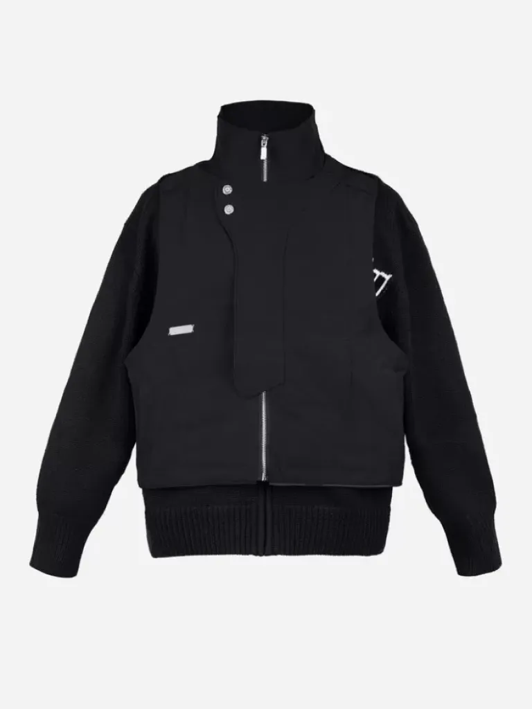 Men C2H4 002 - Memory Nylon Layered Sweater