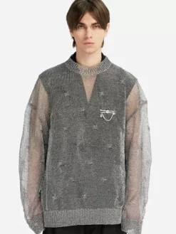 Men C2H4 005 - Metallic Fusion Knit Sweater