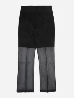 Women C2H4 004 - Metallic Liquid Netting Layered Trousers