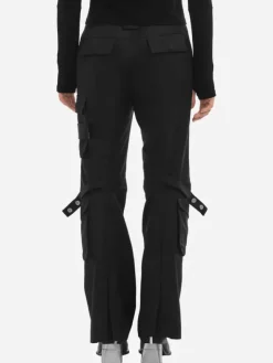 Women C2H4 006 - Multi-Pockets Flared Cargo Pants