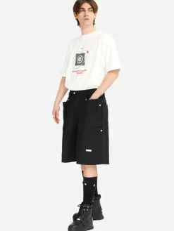 Men C2H4 005 - Multi Pockets Wide-Leg Shorts