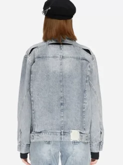 Women C2H4 005 - Oversized Cut Out Denim Jacket
