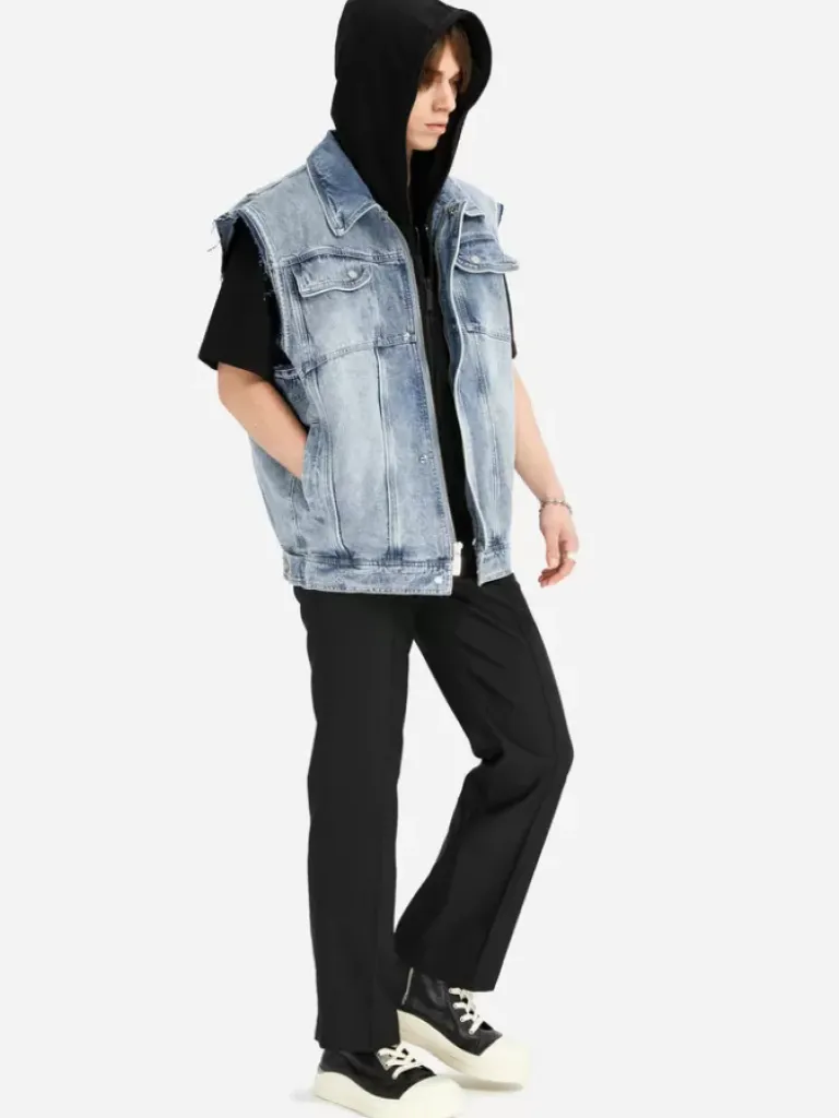 Men C2H4 005 - Oversizing Deformable Denim Vest