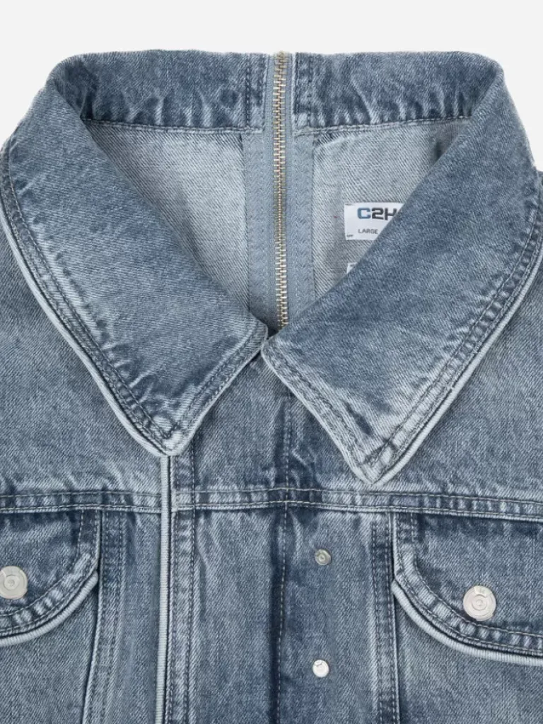 Men C2H4 005 - Oversizing Deformable Denim Vest
