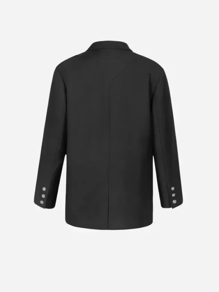 Men C2H4 006 - Paneled Splicing Tailored Jacket