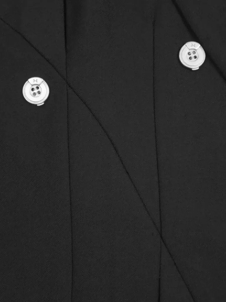 Men C2H4 006 - Paneled Splicing Tailored Jacket