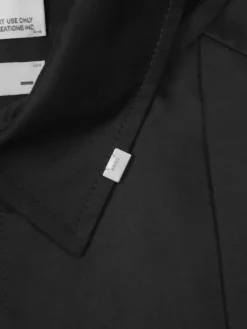 Men C2H4 005 - Paneled Stripe Pleated Badge Shirt