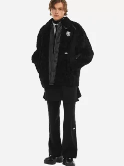 Men C2H4 006 - Panelled Berber Fleece Coat