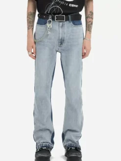 Men C2H4 004 - Panelled Cropped Jeans