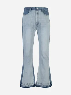 Men C2H4 004 - Panelled Cropped Jeans