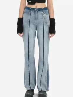 Women C2H4 004 - Panelled Faded Vintage Jeans