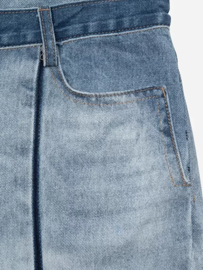 Women C2H4 004 - Panelled Faded Vintage Jeans