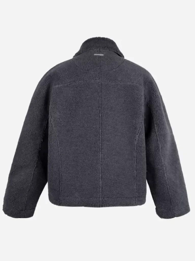 Men C2H4 002 - Panelled Streamline Shearling Jacket