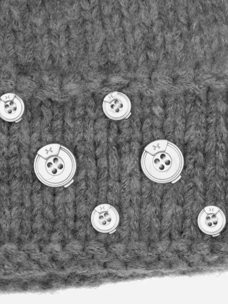 Men C2H4 006 - "Parallel Spot" Knit Covert Beanie