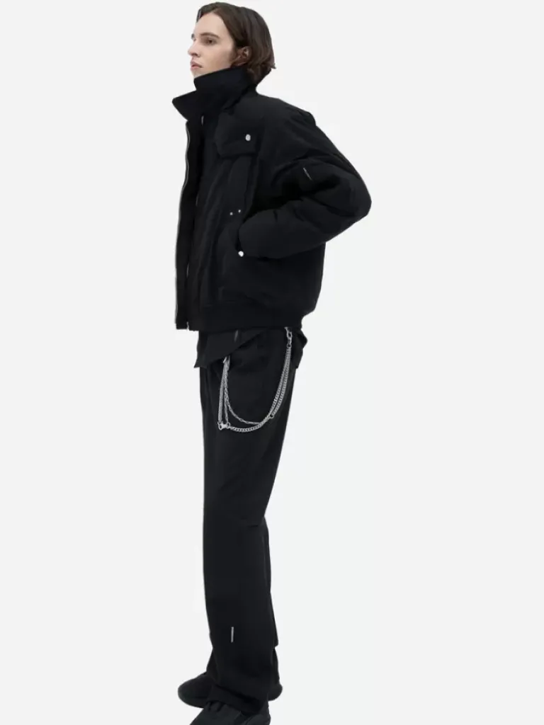 Men C2H4 002 - Quilted Intervein Bomber Jacket
