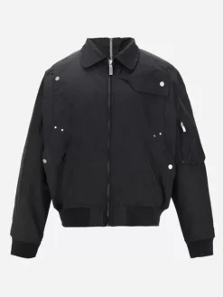 Men C2H4 002 - Quilted Intervein Bomber Jacket