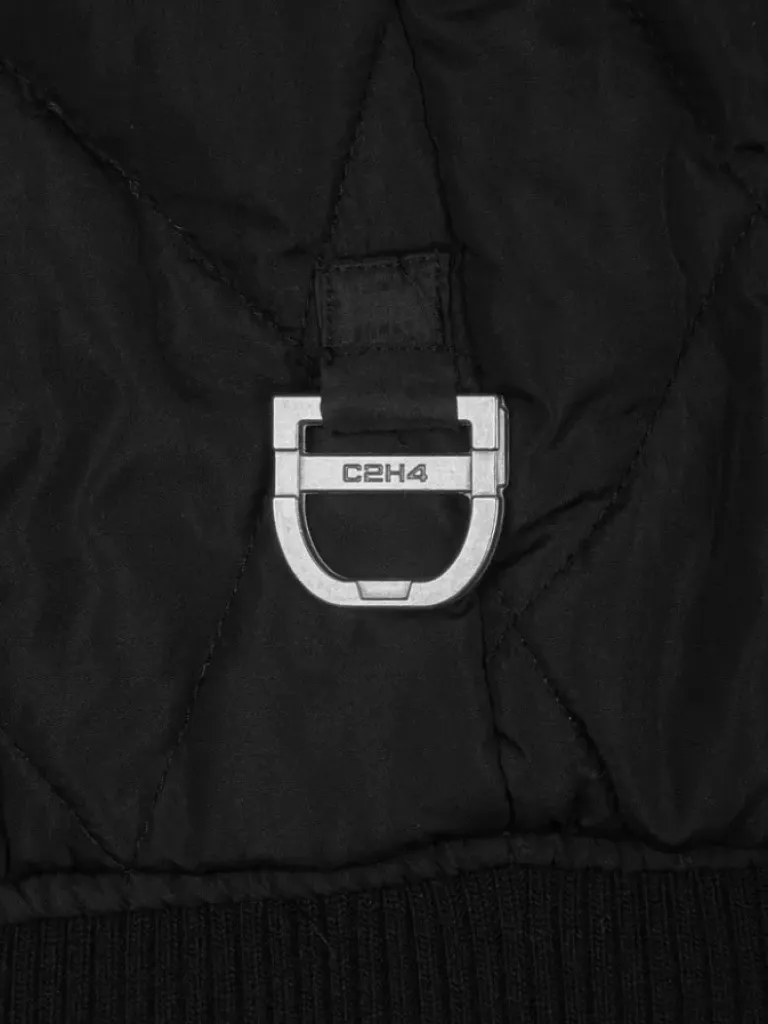 Men C2H4 004 - Quilted Intervein Layered Bomber Jacket