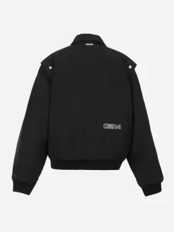 Men C2H4 004 - Quilted Intervein Layered Bomber Jacket