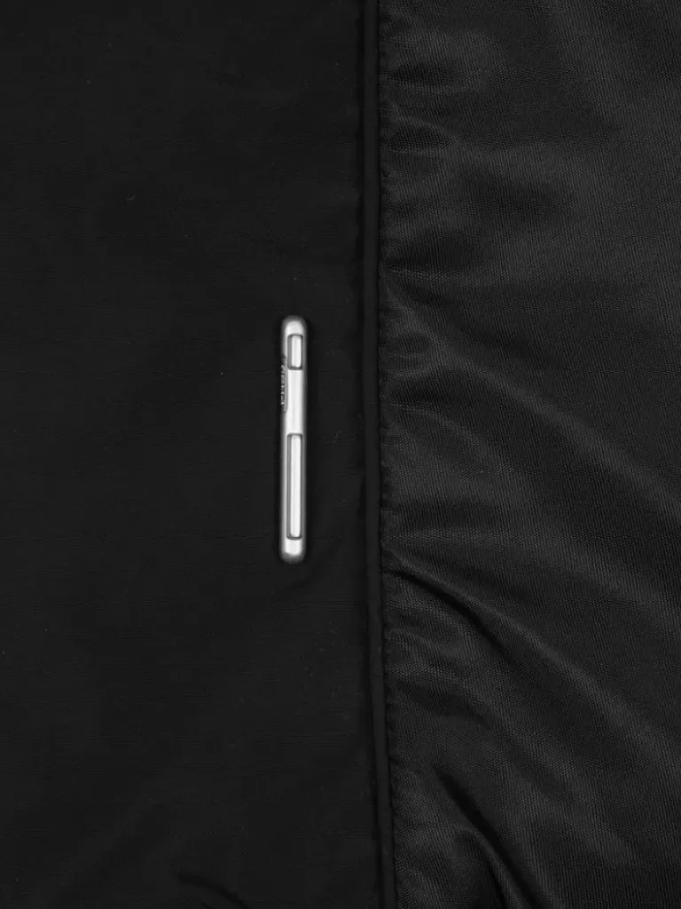 Men C2H4 004 - Quilted Intervein Layered Bomber Jacket