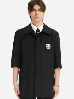 Men C2H4 005 - Raw Edge Badged Tailored Shirt