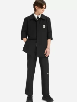 Men C2H4 005 - Raw Edge Badged Tailored Shirt