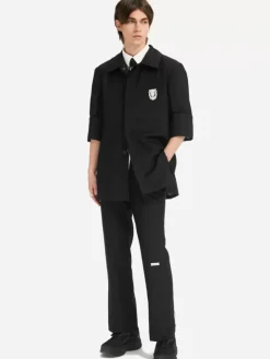 Men C2H4 005 - Raw Edge Badged Tailored Shirt