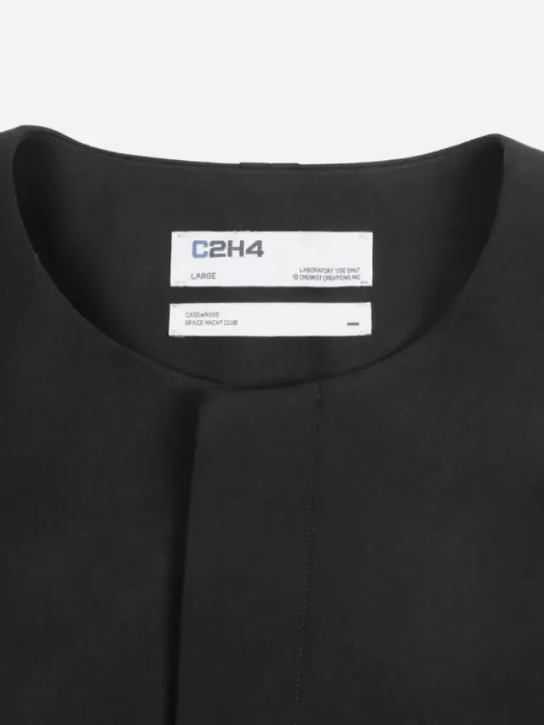 Men C2H4 005 - Raw Edge Round Neck Blazer