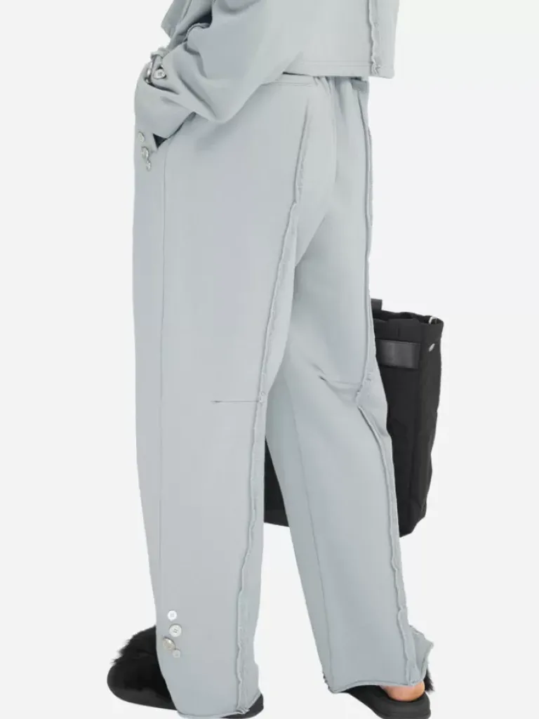Women C2H4 004 - Raw Edge Wide Leg Sweat Pants