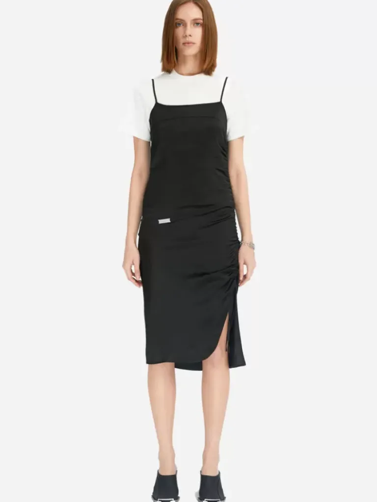 Women C2H4 005 - Satin Lacing Slip Dress