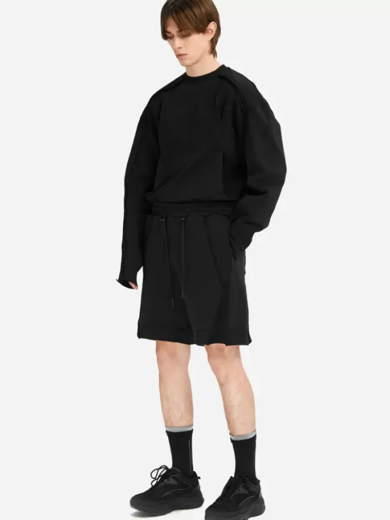 Men C2H4 005 - Solid Arch Construction Sweat Shorts