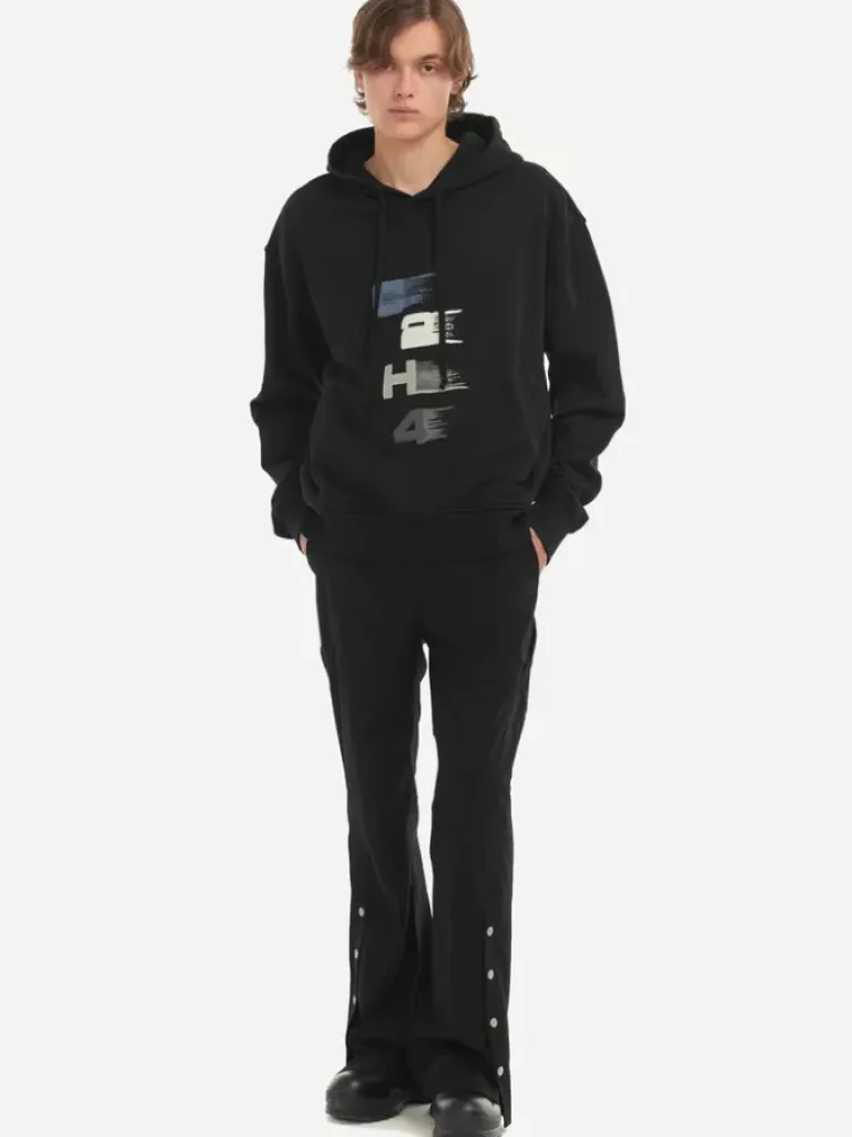 Men C2H4 006 - "Spatio-Temporal" Fuzzy Logo Hoodie
