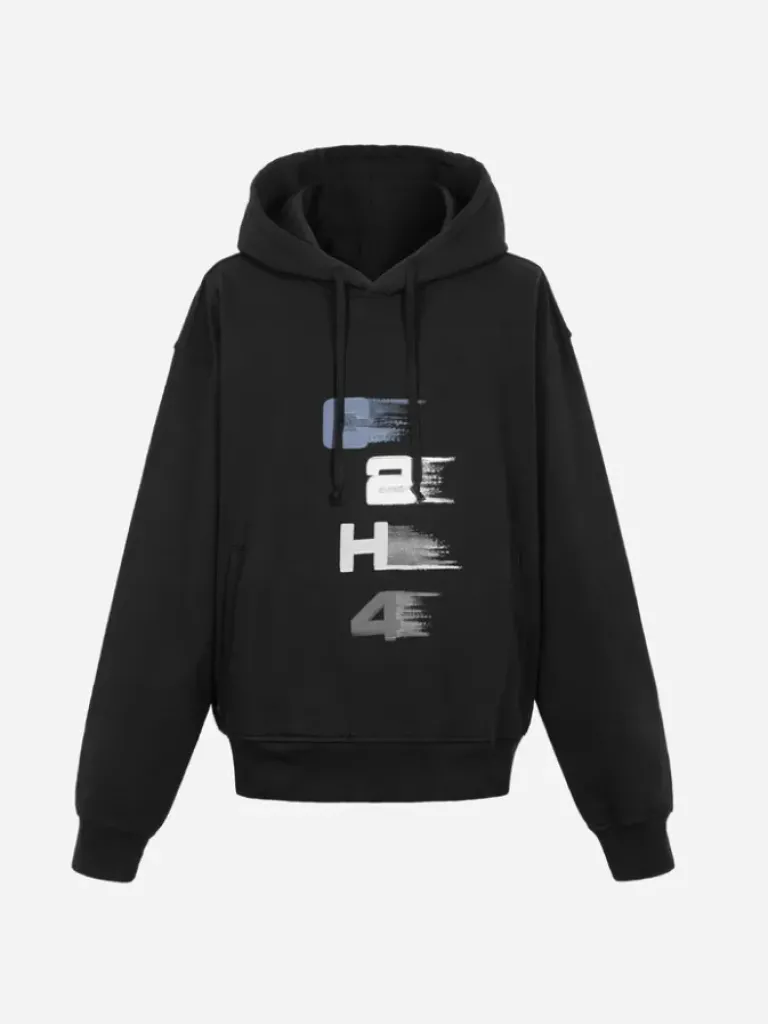 Men C2H4 006 - "Spatio-Temporal" Fuzzy Logo Hoodie