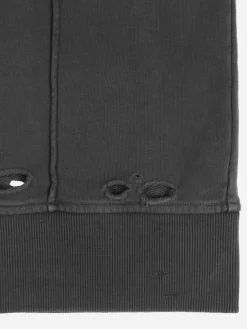 Men C2H4 Staff Uniform Asymmetric Agitator Distressed Sweatpants