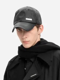 Men C2H4 Staff Uniform Crease Leather Cap