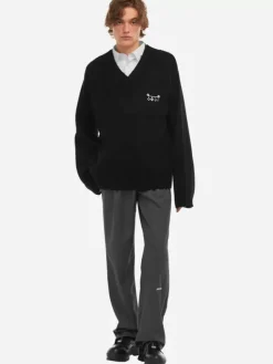 Men C2H4 Staff Uniform Layered V-Neck Sweater