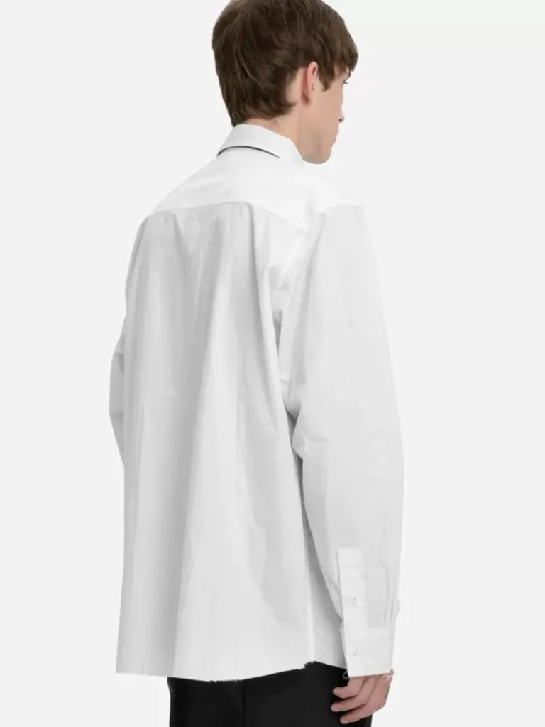 Men C2H4 Staff Uniform Raw Edge Shirt