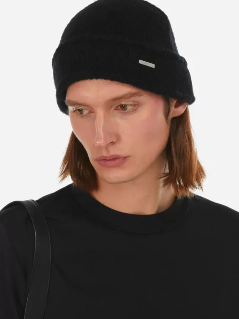 Men C2H4 Staff Uniform Tagged Knit Covert Beanie