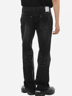 Men C2H4 005 - Stagger Streamline Arch Raw Edge Jeans