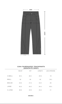 Men C2H4 005 - Stagger Streamline Arch Raw Edge Jeans