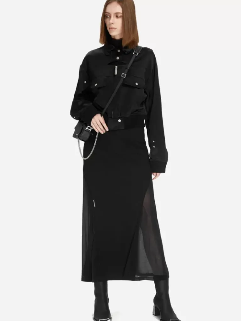 Women C2H4 005 - Streamline Arch Panelled Bomber Jacket