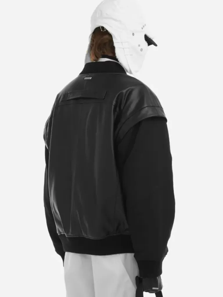 Men C2H4 006 - Streamline Arch Panelled Bomber Jacket