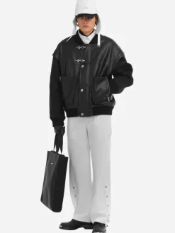 Men C2H4 006 - Streamline Arch Panelled Bomber Jacket
