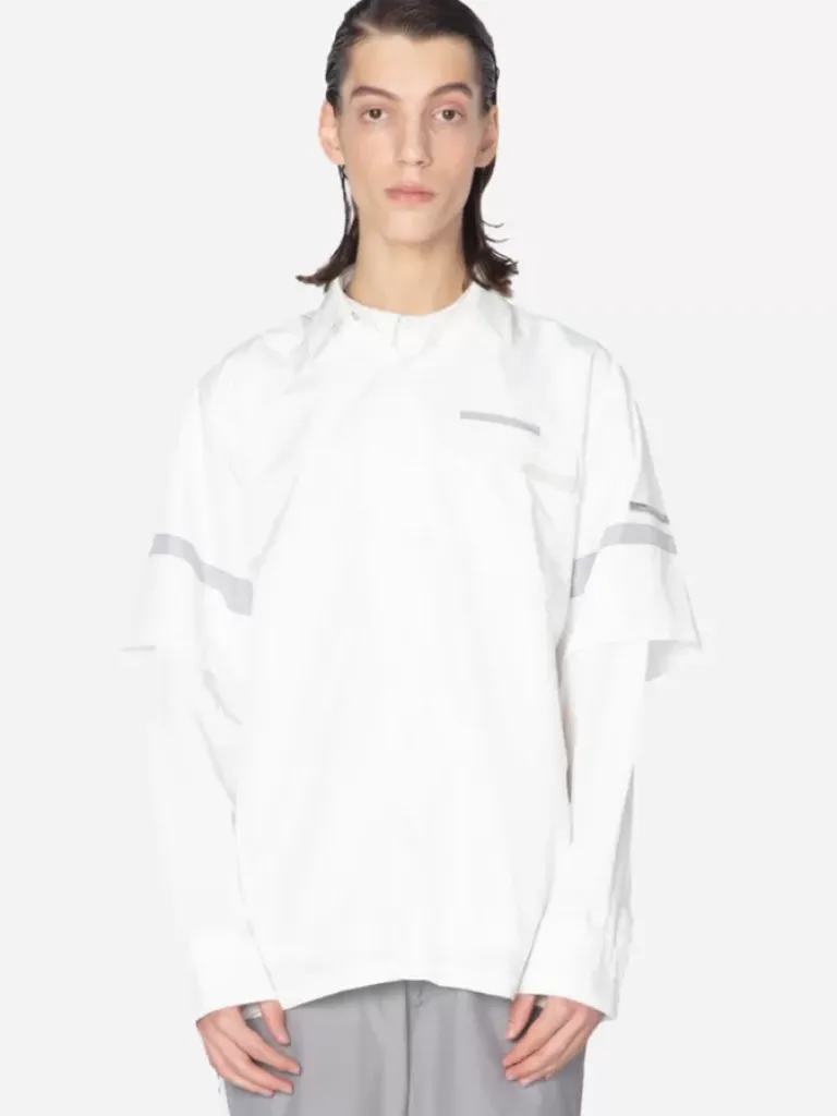 Men C2H4 001 - Time Secret-Service Panelled Short Sleeve Shirt