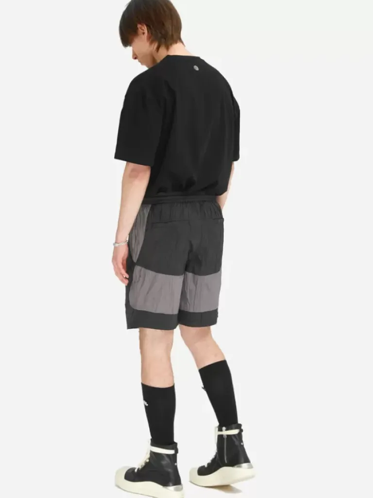 Men C2H4 005 - Wrinkled Nylon Arch Panelled Track Shorts