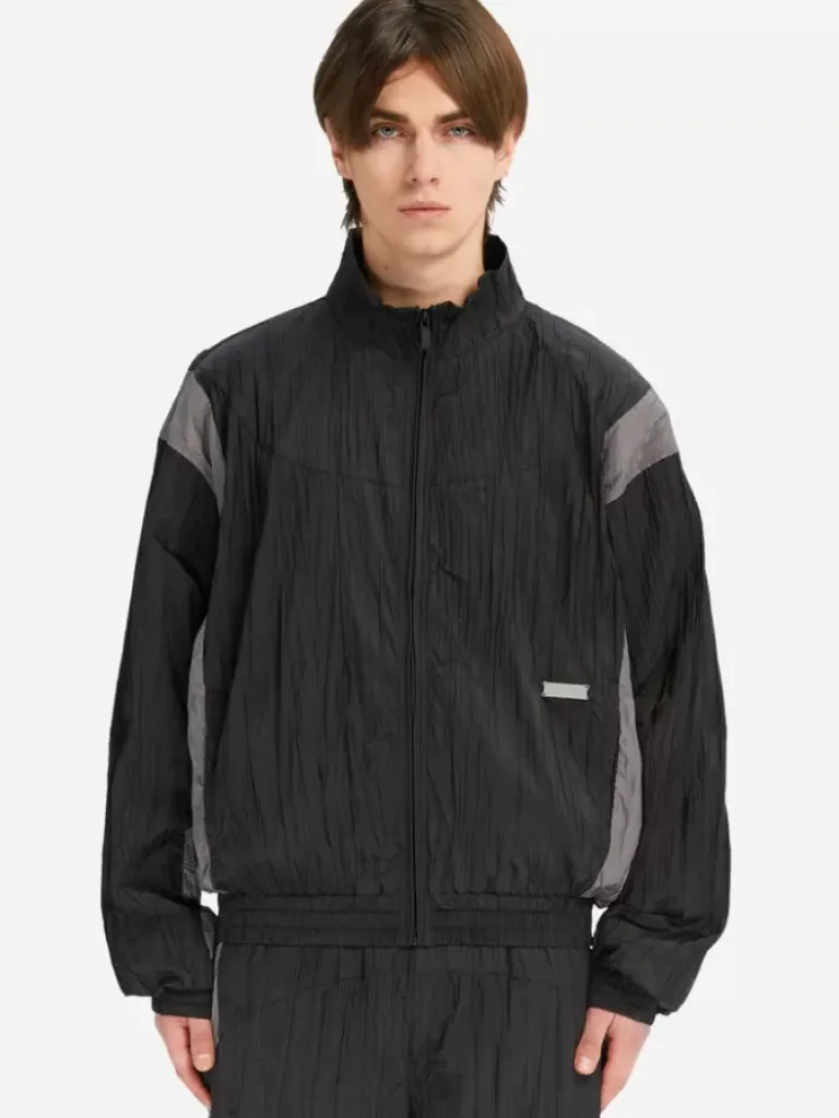 Men C2H4 005 - Wrinkled Nylon Arch Panelled Track Jacket