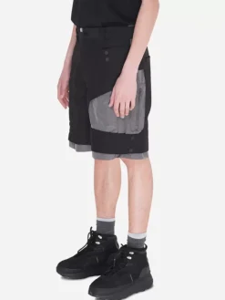 Men C2H4 001-X - Crooked Double Layered Tactical Shorts