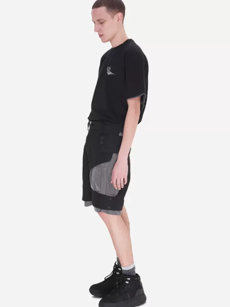 Men C2H4 001-X - Crooked Double Layered Tactical Shorts