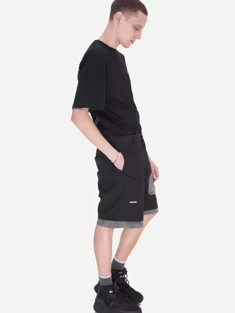 Men C2H4 001-X - Crooked Double Layered Tactical Shorts